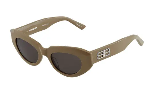 Balenciaga Acetate Irregular Shape Sunglasses Women's Light Brown