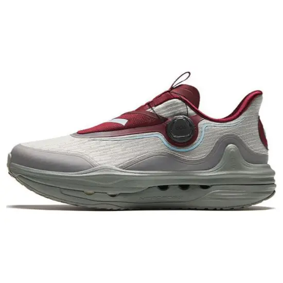 Anta Champion Series Durable Breathable Low Top Running Shoes Men's Gray Red
