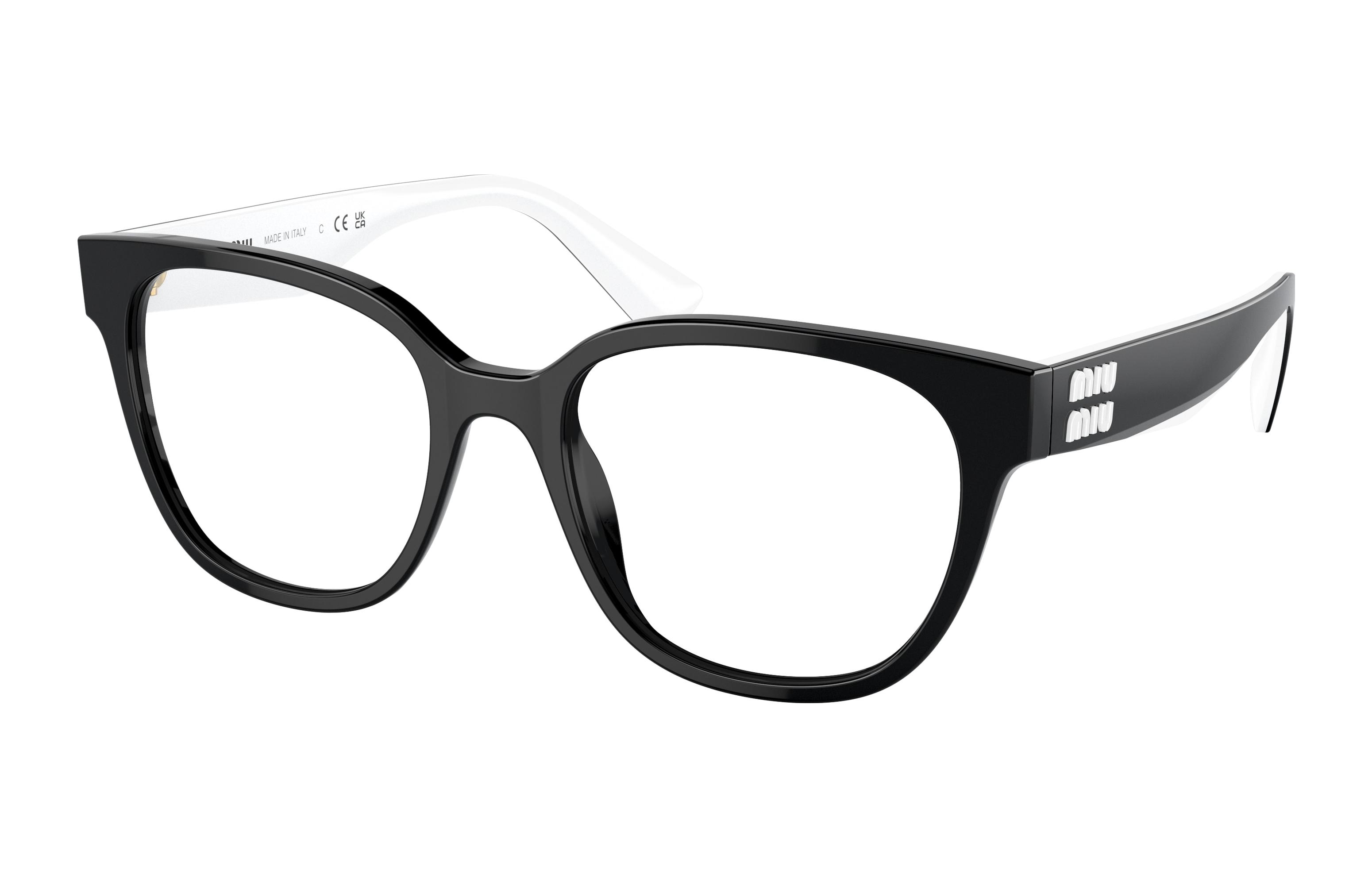 MIU MIU Acetate Square Eyeglass Frames Women's Black