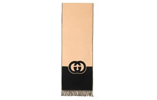 GUCCI Interlocking G Fringed Scarf