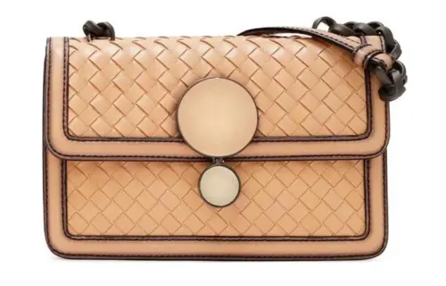 Bottega Veneta Lambskin Crossbody Bag, Shoulder Bag Women's Light Brown