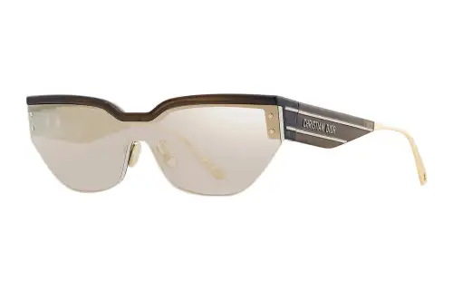 DIOR Acetate Irregular Shape Sunglasses Women's Brown
