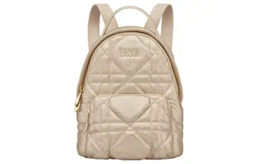 DIOR Sheepskin Backpack Mini Kids' Light Gold