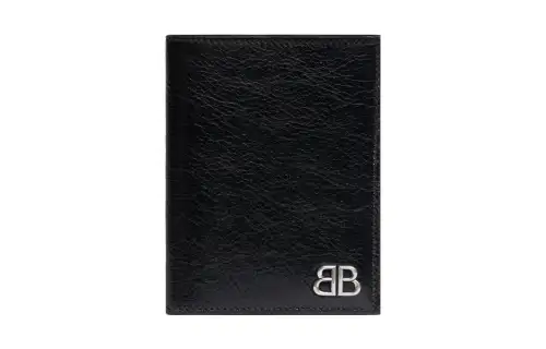 Balenciaga Lambskin Wallet Men's Black