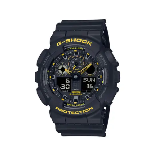 CASIO Men Liquid Crystal/Analog Dual Display Series Black Watch GA-100CY-1APR