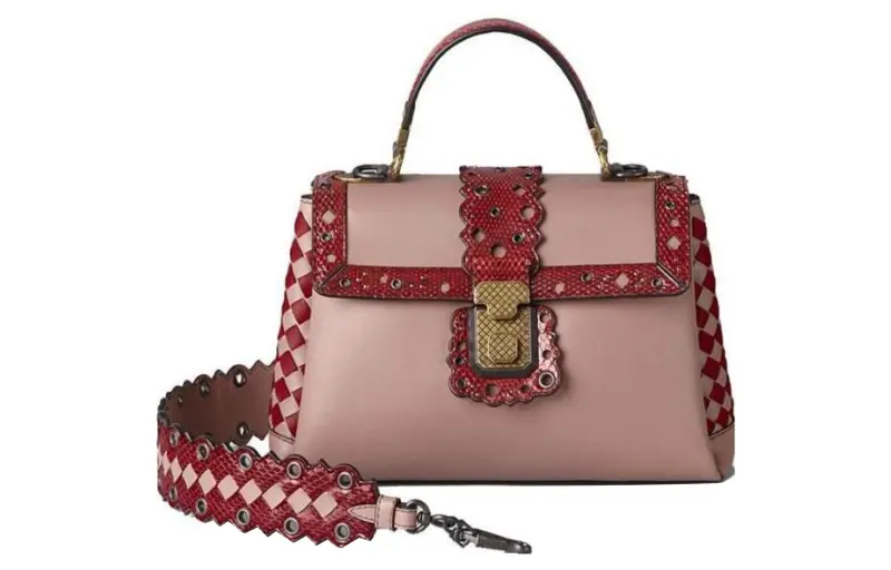 Bottega Veneta Lambskin Shoulder Bag, Crossbody Bag, Handbag Small Women's Leather Pink