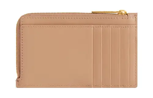 Balenciaga Smooth Calfskin Card Holder Card Holder Women's Beige