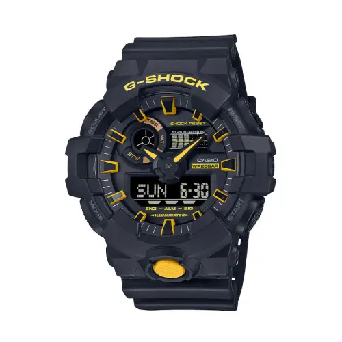 CASIO Men Liquid Crystal/Analog Dual Display Series Black Watch GA-700CY-1APR