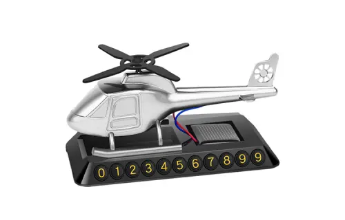 Airplane solar-powered for auto, perfume, helicopter, aromatherapy, universal parking rack