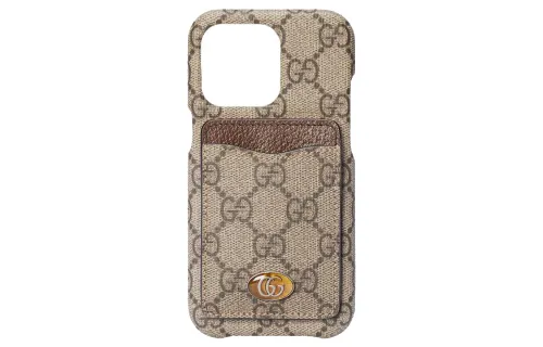 GUCCI Ophidia Canvas IPhone 13 Pro Protective Case With Merch Women's Beige & Ebony