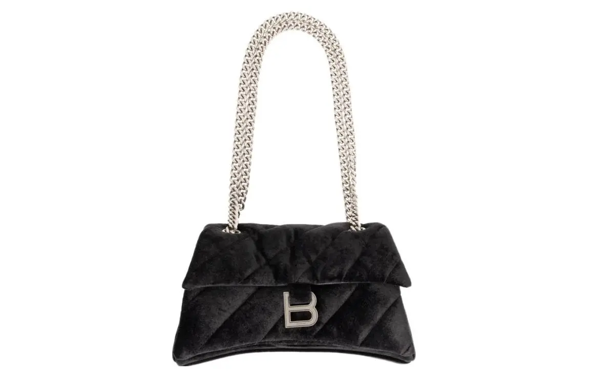 Balenciaga Fabric Handbag, Shoulder Bag Women's Black
