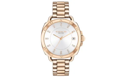 COACH Wrist Watches Quartz Movement Stainless Steel Strap 34mm Silver Dial Women's Watch