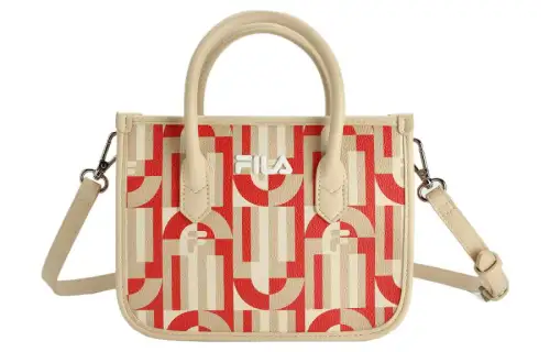 FILA Polyurethane Shoulder Bag, Crossbody Bag, Handbag Regular Women's Khaki