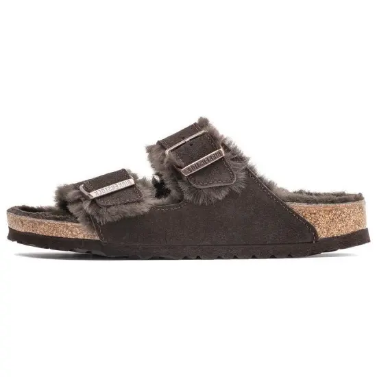 Birkenstock Arizona Shearling Suede Leather 'Mocca'