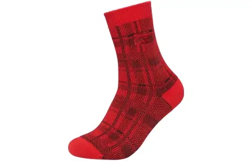 LiNing Li Ning Sports Life Series Rijin Doujin Series Plaid Sports Mid-calf Socks Same Style for Men and Women 1 Pair Samba Red Plaid