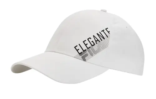 FILA Letter Pattern Polyester Baseball Caps Unisex White