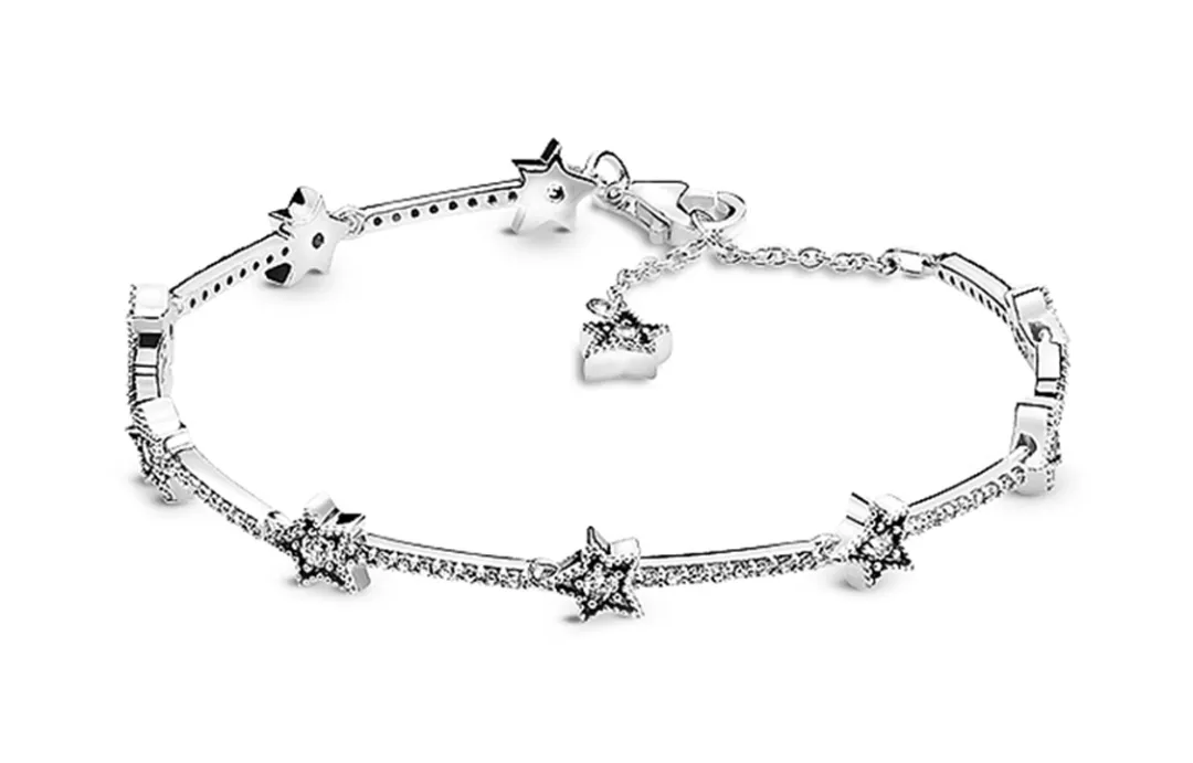 Pandora 925 Silver Cubic Zirconia Bracelets Women's Silver