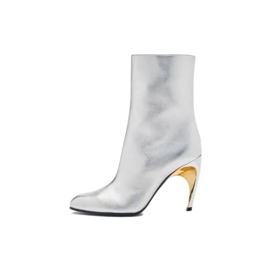 Alexander McQueen Armadillo 95mm Leather Ankle Boots