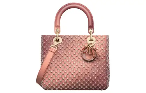 DIOR Lady Dior Lambskin Handbag, Shoulder Bag, Crossbody Bag, Handbag Medium Women's Pearlescent Color