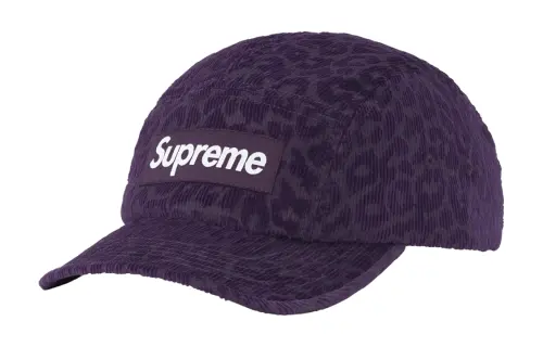 Supreme Leopard Corduroy Camp Cap