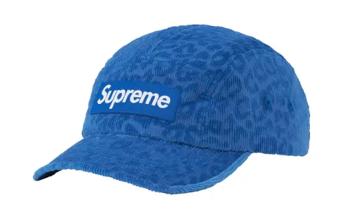 Supreme Leopard Corduroy Camp Cap
