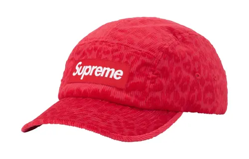 Supreme 100% Cotton Corduroy Baseball Caps Unisex Red