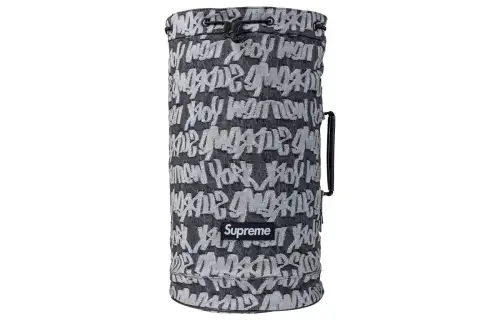 Supreme Cotton With Calfskin Backpack Unisex Black