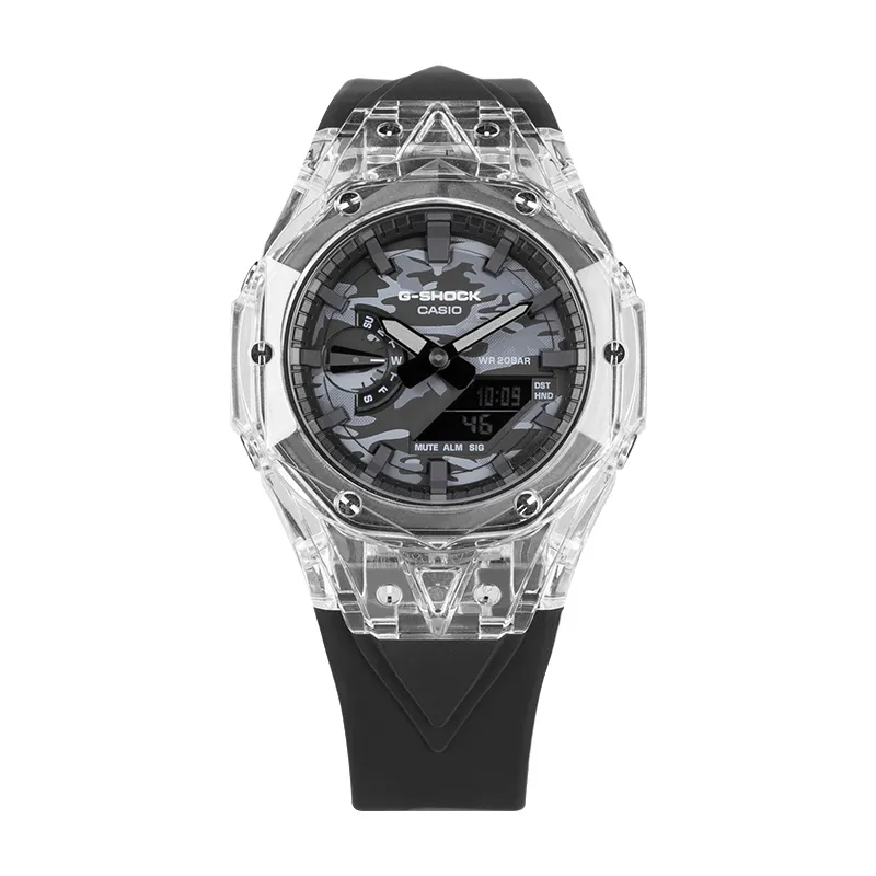 CASIO Men Liquid Crystal/Analog Dual Display Series Gray Watch