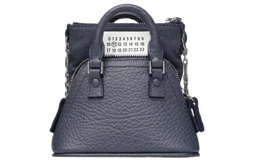 Maison Margiela 5AC Grain Calfskin Portable Crossbody Bag, Shoulder Bag Regular Women's Marine Blue