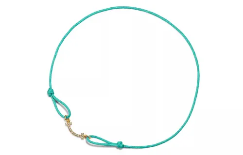 TIFFANY & CO. 18K Gold, Recycled Polyester, Plastic Bracelets Unisex Blue