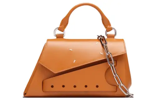 Maison Margiela Calfskin Shoulder Bag, Crossbody Bag, Handbag Regular Women's Orange