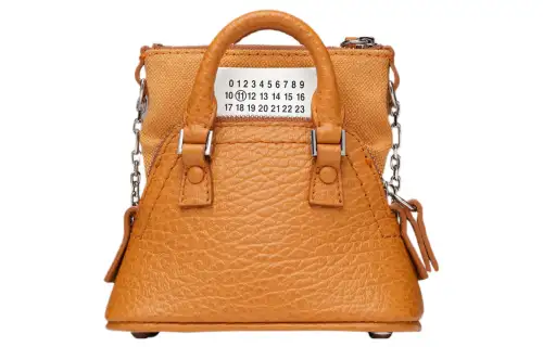 Maison Margiela 5AC Grain Calfskin Handbag, Shoulder Bag, Crossbody Bag Women's Orange