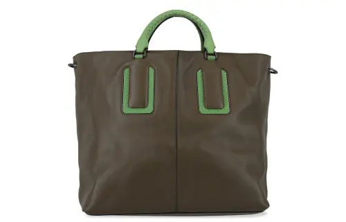 Bottega Veneta Leather Handbag Men's Mustard