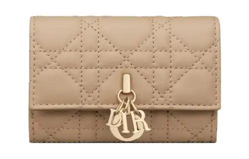 DIOR My Dior Lambskin Wallet Extra Small Women's Cookie