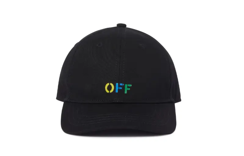 OFF WHITE Kids Logo Rainbow Curved Peak Baseball Cap