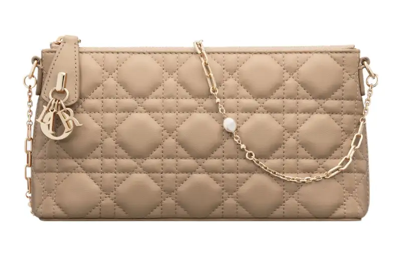 DIOR Lambskin Crossbody Bag, Shoulder Bag Women's Cookie