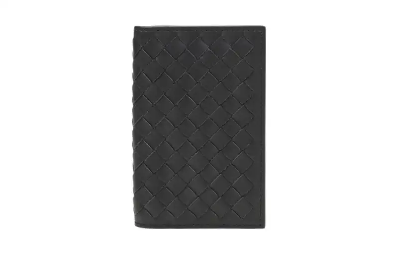 Bottega Veneta Sheepskin Wallet Unisex Gray