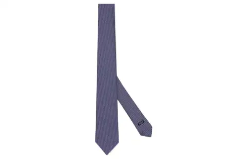 DIOR Mulberry Silk Ties Men's Blue