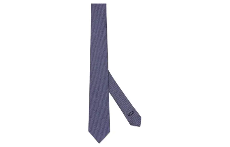 DIOR Mulberry Silk Ties Men's Blue