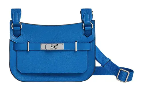 HERMES Jypsiere Evercolor Calfskin Shoulder Bag, Crossbody Bag Mini Women's Glaze Blue