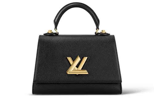LOUIS VUITTON Twist Taurillon Leather Shoulder Bag, Crossbody Bag, Handbag Small Women's Black