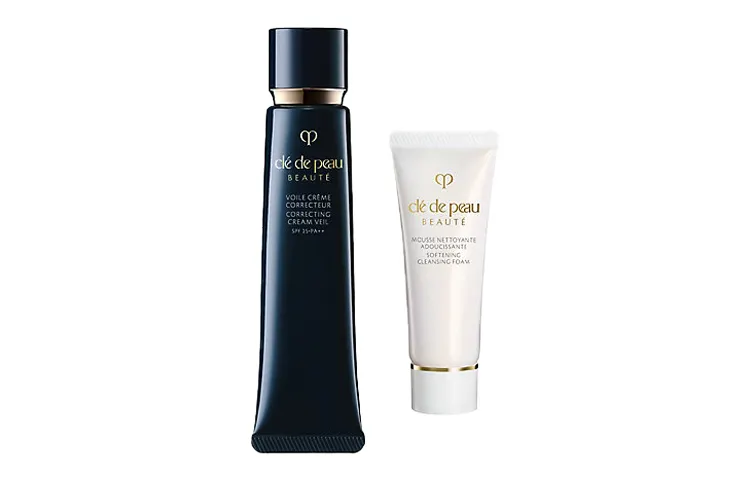 Brightening moisturizing skin care set, revitalizing makeup primer, cleansing milk, face cream, skin tone brightening, 37 ml, 20 ml, Birthday gift
