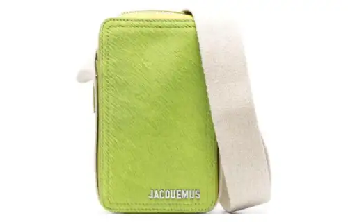 Jacquemus Calfskin Shoulder Bag, Crossbody Bag Men's Neon Green