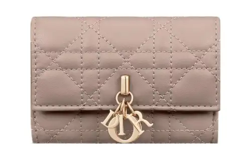 DIOR My Dior Sheepskin Wallet Extra Small Women's Taupe