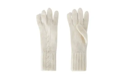 Loro Piana Knit Gloves Women's White