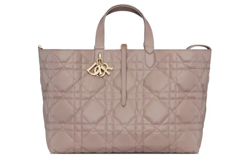 DIOR Calfskin Native Bag, Combo Bag, One Shoulder Handbag Large Women's Taupe