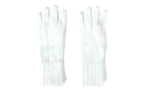 Loro Piana Knit Gloves Women's White