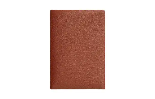 HERMES Calvi Duo Mysore Goat Skin Card Holder Mini Women's 6C Cuivre Pumpkin & Copper Red