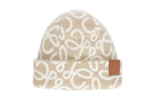 LOEWE Wool, Polyamide Beanies Women's Ecru/Gray