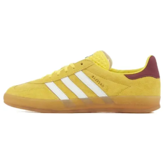 Adidas Gazelle Indoor Bright Yellow Collegiate Burgundy Women's